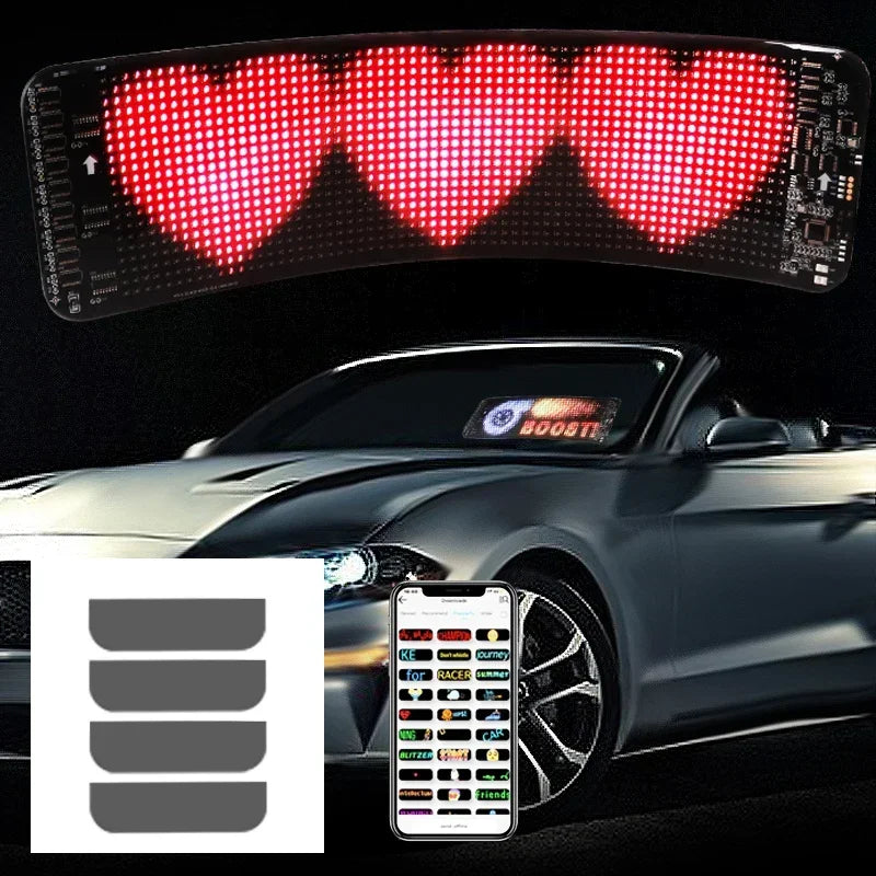 LED Matrix Pixel Panel ,USB 5V Flexible Addressable RGB Pattern Graffiti Scrolling Text Animation Display Car Shop,Bluetooth APP