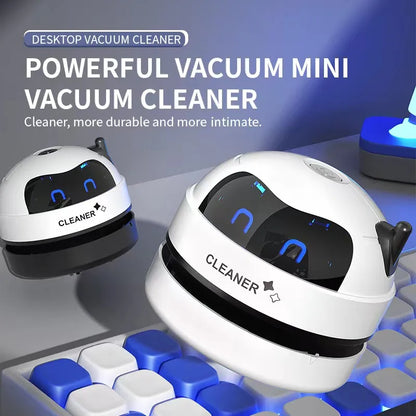 Desk Mini Vacuum Cleaner Table Dust Vacuum USB Table Sweeper Desktop With Clean Brush For Home Office School Pencil Crumbs