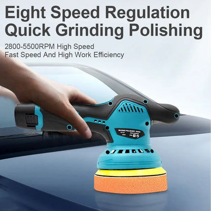 12V Cordless Car Polisher 8 Gears 380W Lithium Electric Polishing Waxing Machine For Repairing Scratches Wireless Sander Polish