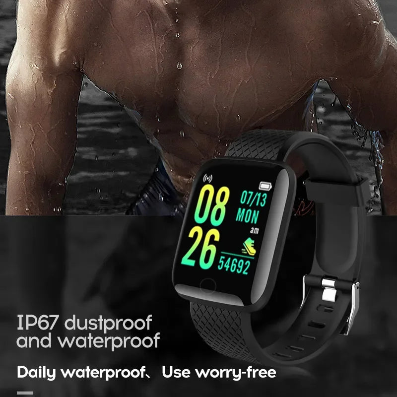 116 Plus Men's Smart Watch Fitness Tracker Heart Rate Monitor Waterproof Sports Smartwatch for Men Women PK Y68 D20 2023 Watches