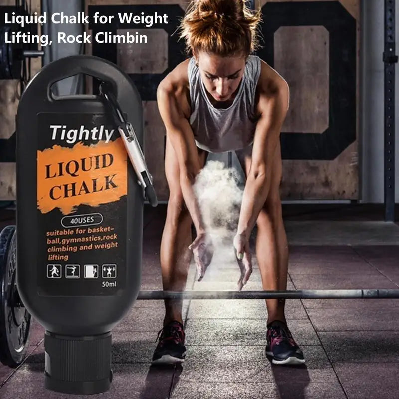50ml Sports Liquid Chalk Magnesium Powder Fitness Weight Lifting Non-slip Cream Grip Weight Lifting Climbing Gym Sports